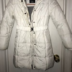 Thick kids winter coat white